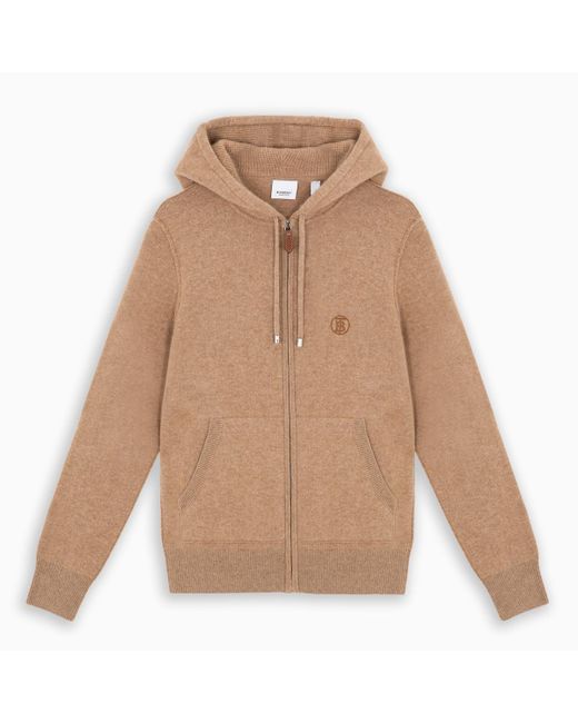 Burberry Multicolor Brown Cashmere Hoodie for men