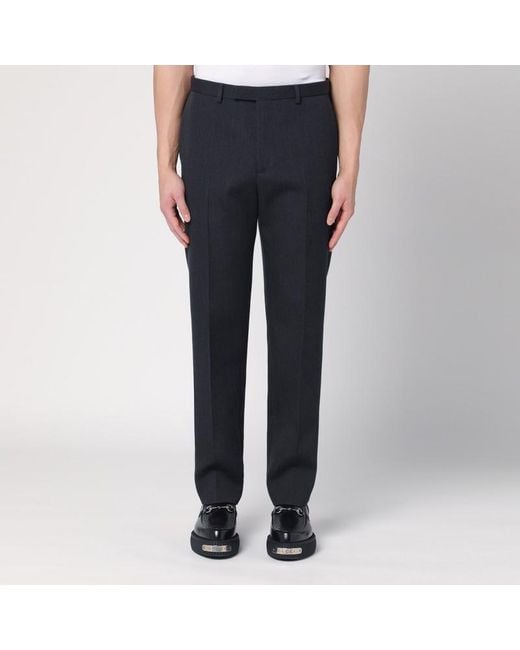 Gucci Blue Wool Trousers for men