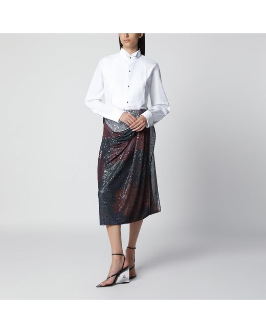 Maison Margiela White Long-Sleeve Cotton Poplin Shirt