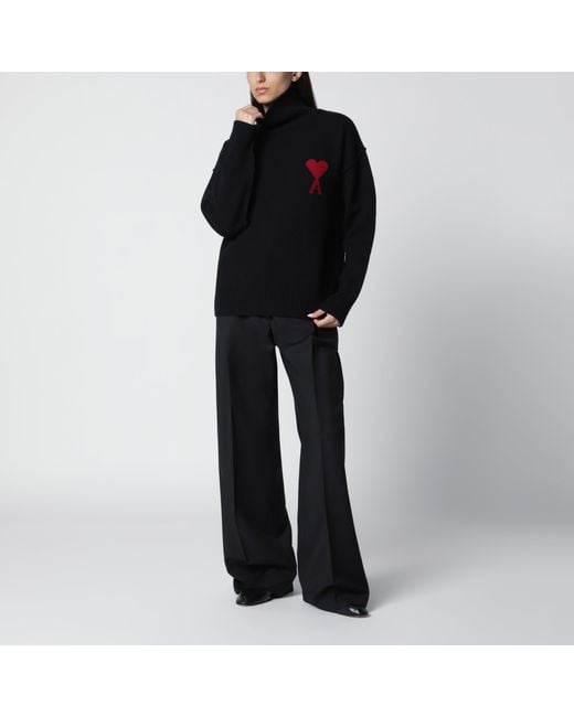 AMI Black Ami De Coeur Sweater