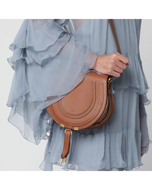 Chloé Brown Saddle Marcie Bag