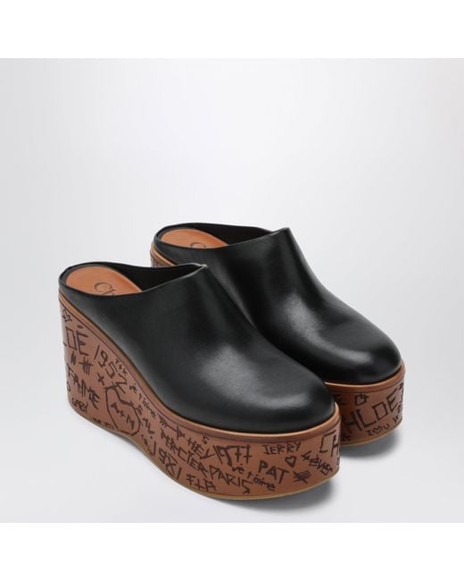 Chloé Brown Maxime Wedge Sabot