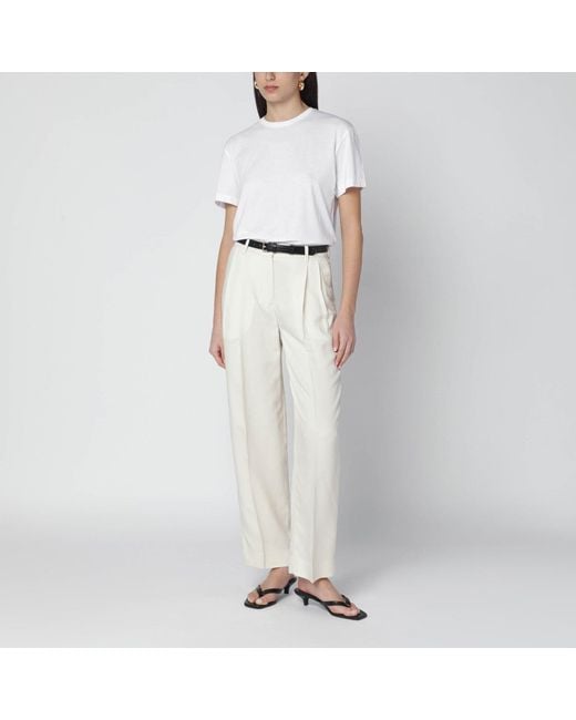 Totême White Organic Cotton-Blend T-Shirt