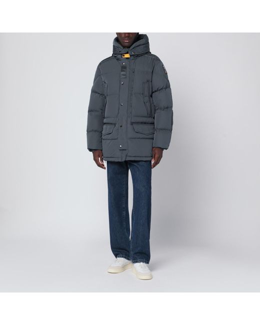 Parajumpers Blue Harraseeket Hooded Down Jacket for men