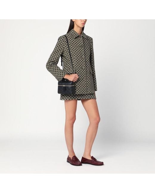Gucci Gray Grün-Weiße Jacke Aus Gg-Bouclé-Baumwolle