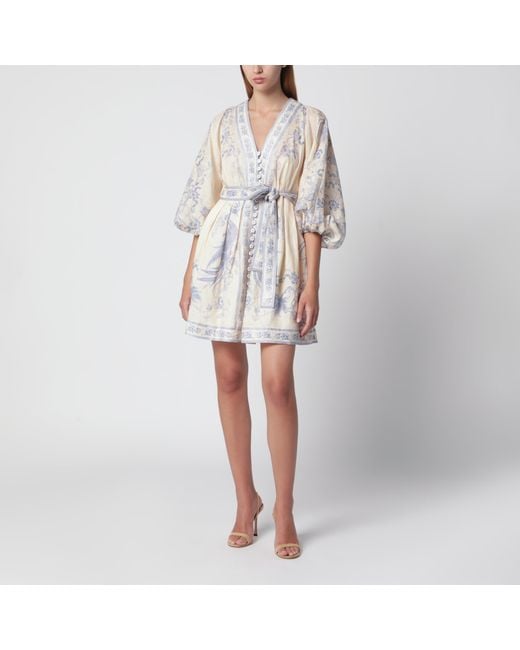 Zimmermann White Indra Plunge Dress