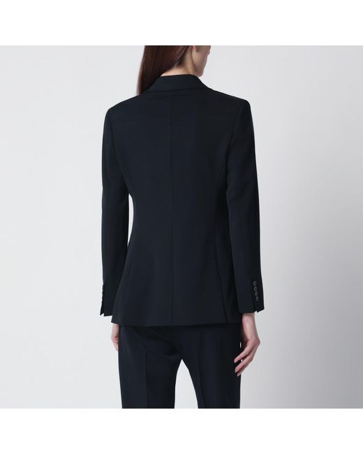Max Mara Black Double-Breasted Wool Jacket
