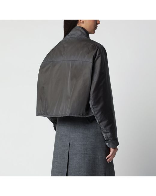 Prada Black Lead Re-Nylon Washed Jacket