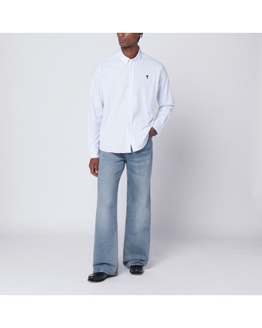 AMI /white Striped Shirt Ami De Coeur for men