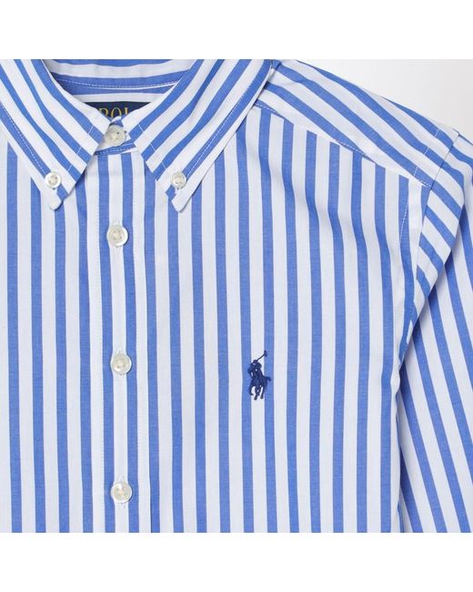 Polo Ralph Lauren Button-Down Hemd Aus Baumwolle Mit Streifen in Blue für Herren
