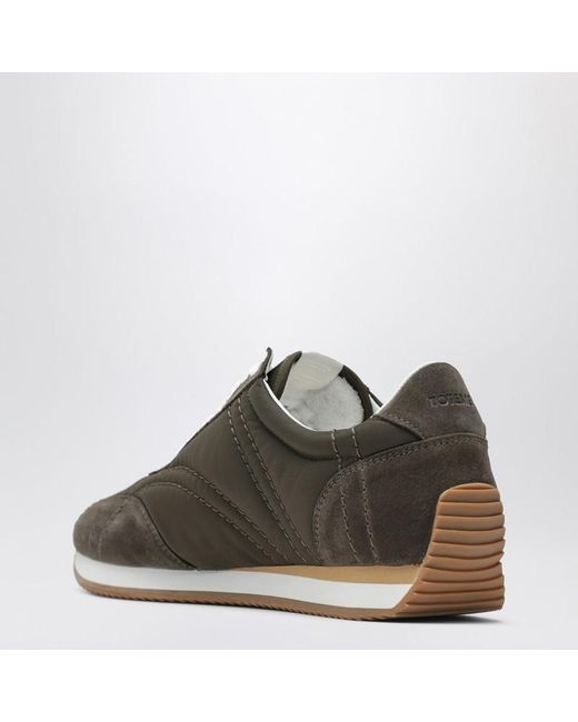 Totême  Black Suede And Fabric Sneakers