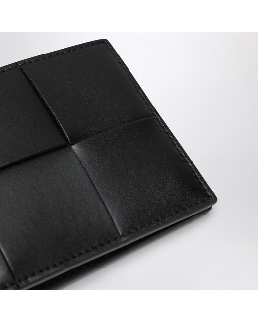 Portafoglio in intrecciato di Bottega Veneta in Black da Uomo