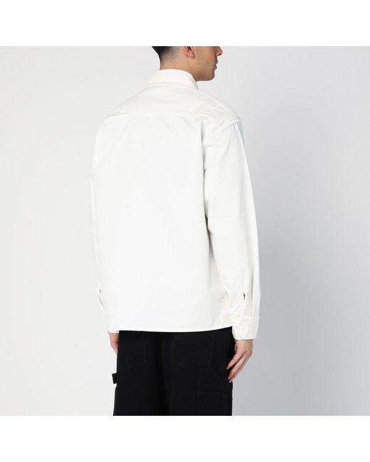 Rainer shirt jacket bianca in cotone di Carhartt in White da Uomo