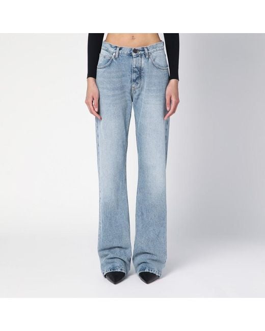 Balenciaga Blue Hellblaue Jeans Mit Distressed-Saum