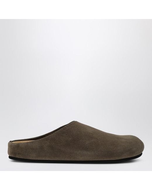 The Row Brown Hellbraune Wildleder-Mules Hugo