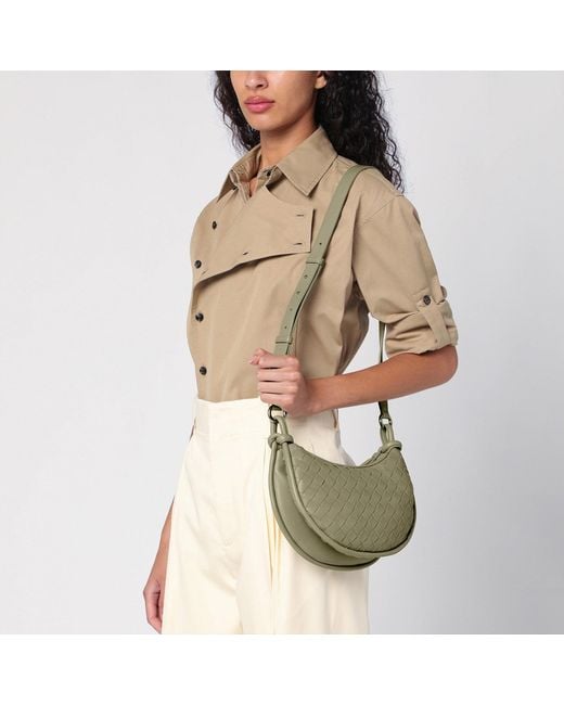 Bottega Veneta Metallic Travertine Gemini Messenger Bag