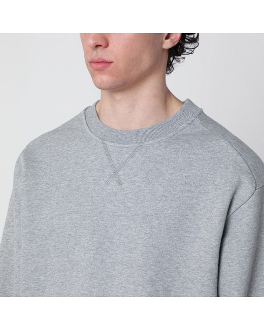 Entire studios Gray Grey Cotton Crewneck Sweatshirt for men