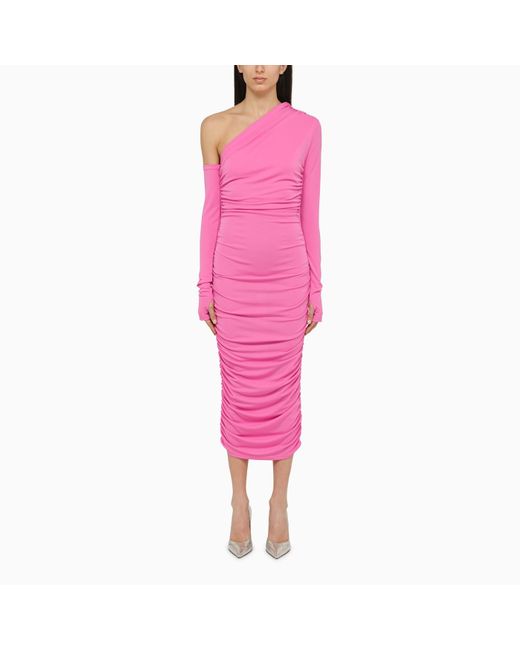 ANDAMANE Pink Olimpia Midi Dress