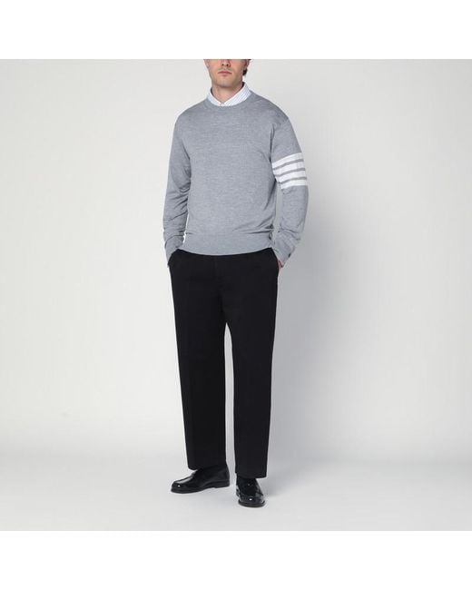 Thom Browne Gray Light Sweater for men