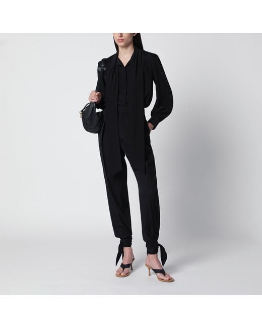 Chloé Black Silk Blouse With Lavallière