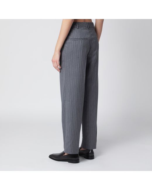 Anine Bing Gray Wide Trousers