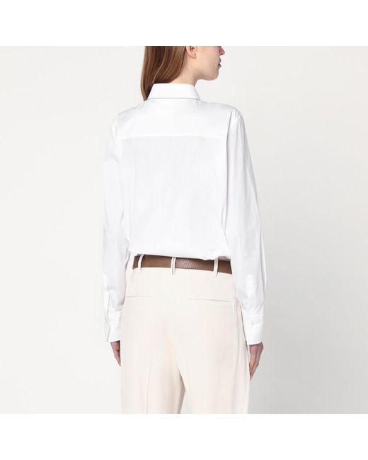 Camicia bianca in cotone di Brunello Cucinelli in White