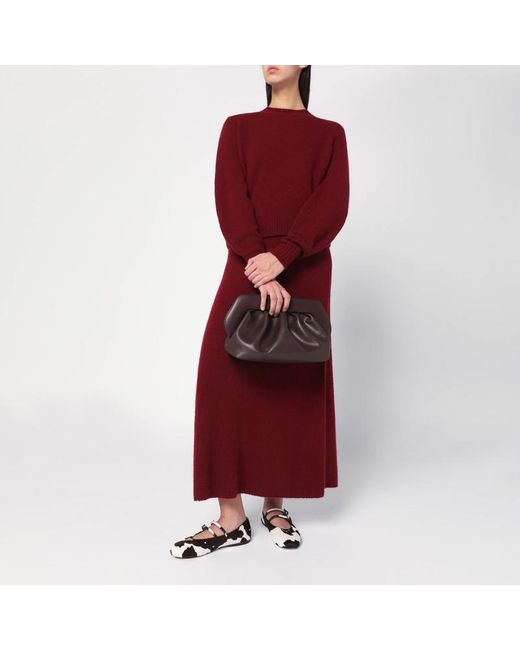 THEMOIRÈ Brown Medium Bios Clutch Ebenholz