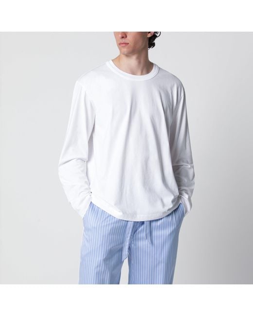 Tekla White Long-Sleeve T-Shirt for men