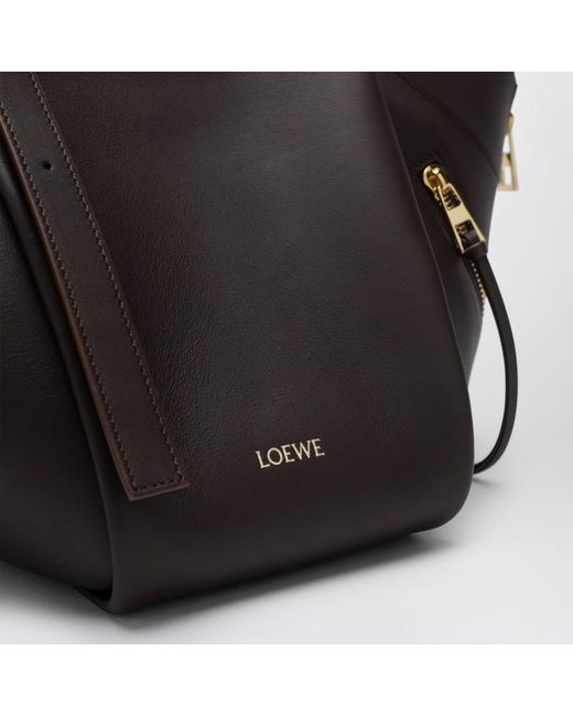 Sac Hammock Flip Dark Chestnut En Cuir Loewe en coloris Black