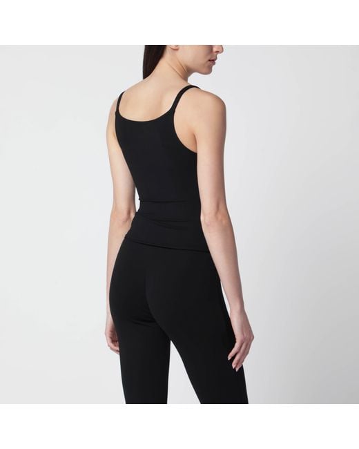 Gucci Black Viscose Crêpe Jersey Top With Horsebit Detail