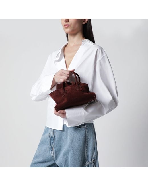 The Attico Brown Suede La Passeggiata Mini Bag