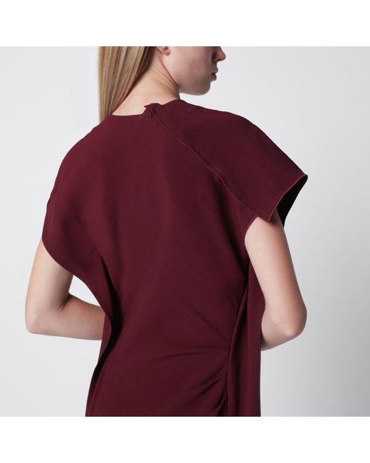 Victoria Beckham Red Victoria Stretch Cady Ankle-Length Dress