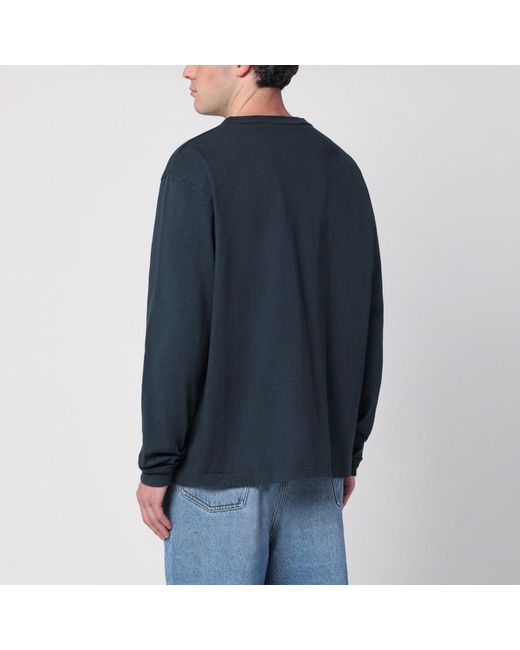 Champion Blue Long-Sleeved T-Shirt for men