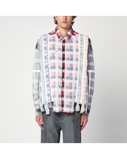 Camicia zipped in flanella di Needles in Red da Uomo