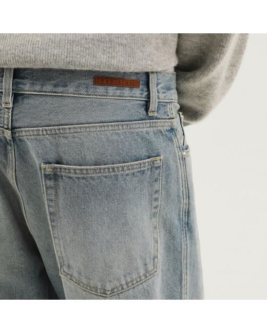 1989 STUDIO Blue Malin Denim Pants With Patches for men