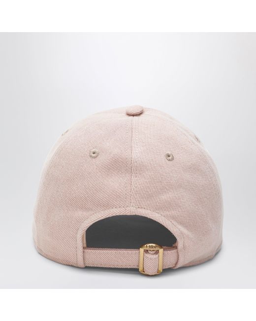 Chloé Pink Cotton Denim Baseball Cap