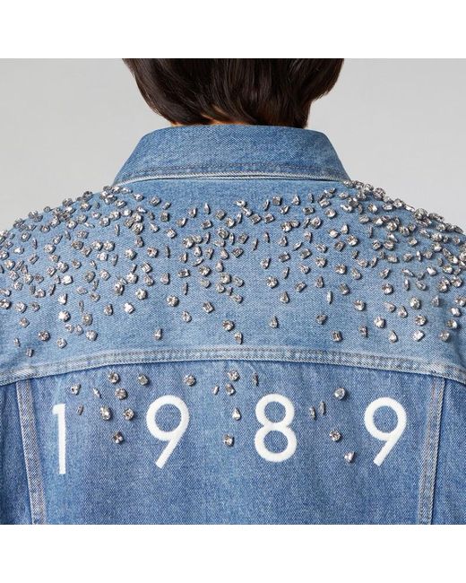 Giacca trucker in denim crystals blu di 1989 STUDIO in Blue da Uomo