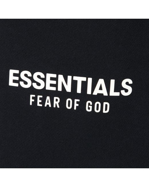 Fear Of God Black Shorts With Logo for men