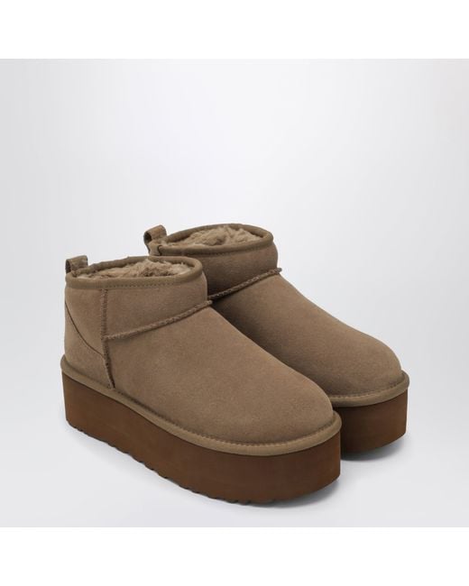 Ugg Brown Classic Ultra Mini Platform Boots