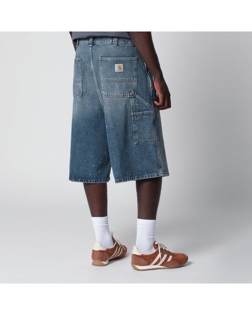 Carhartt Blue Og Single Knee Loose-Fit Denim Shorts for men