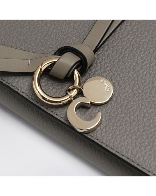 Chloé Gray Alphabet Flap Wallet