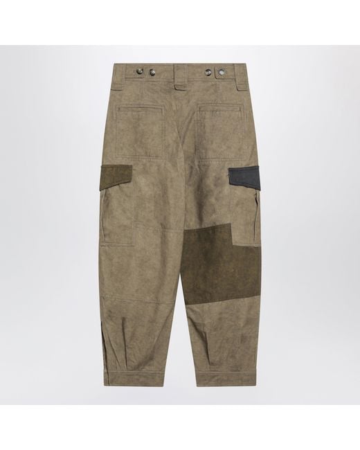Isabel Marant Green Renzae Khaki Cargo Pants