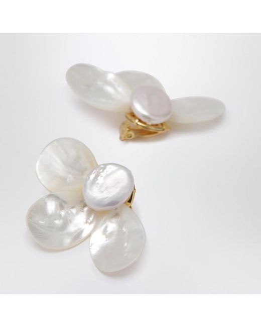 Boucles D'Oreilles Fada Blanches Eliou en coloris White