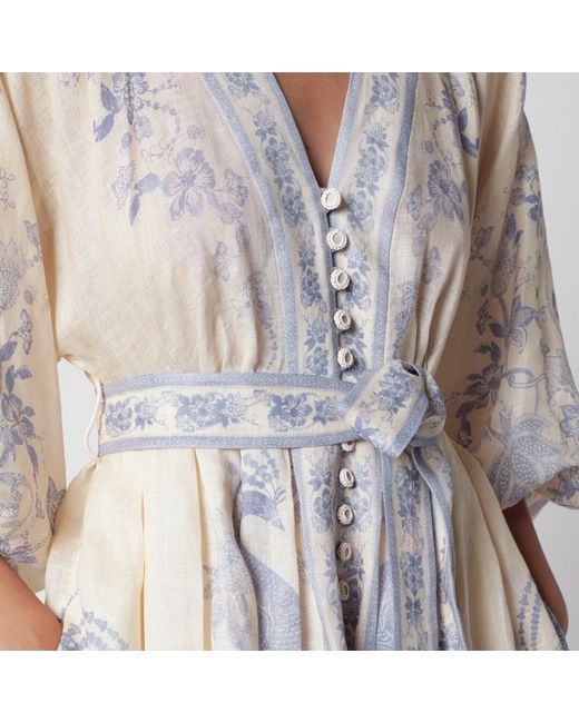 Zimmermann White Indra Plunge Dress