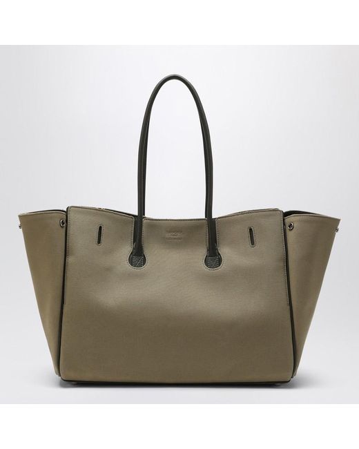 Balenciaga Multicolor Mittelgroße Tasche Carry All Bel Air Aus Khakifarbenem Canvas