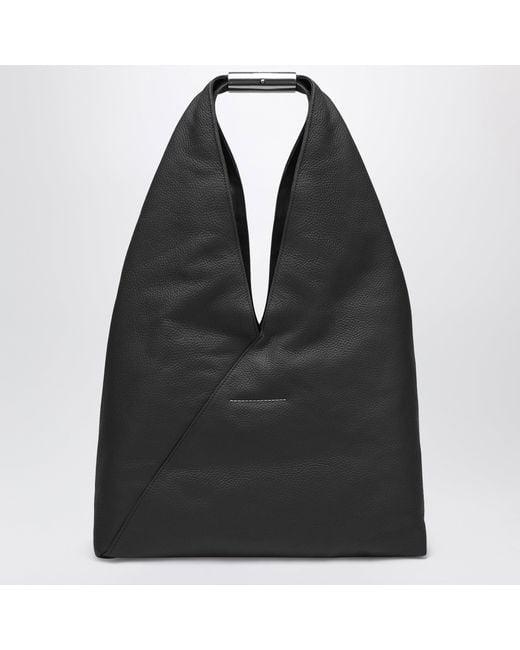MM6 by Maison Margiela Black Large Japanese Bag With Jewel Handle