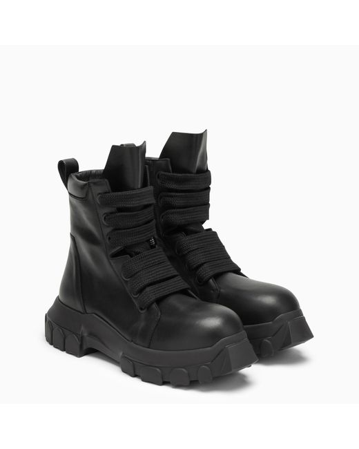 Rick Owens Black Lace-Up Boot for men