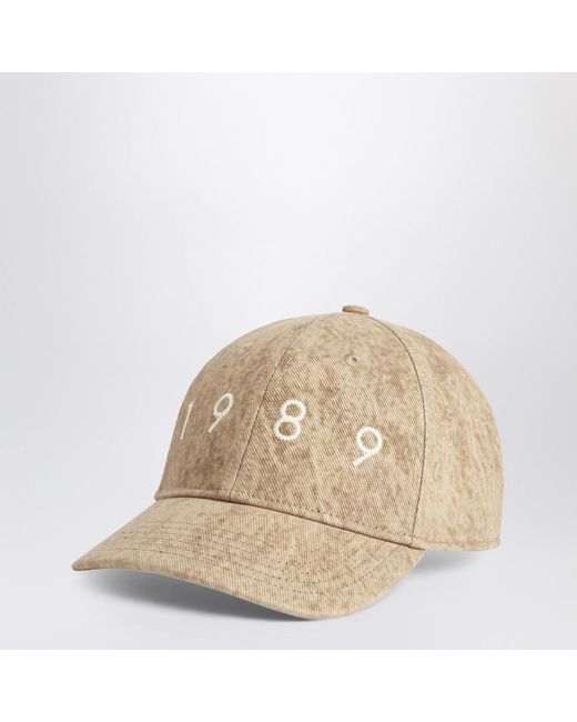 1989 STUDIO Natural Baseball Cap Denim Flock 1989 Camo for men