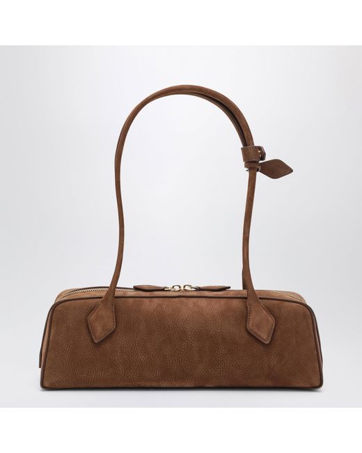 Alaïa Brown Le Teckel Medium Nubuck Leather Bag