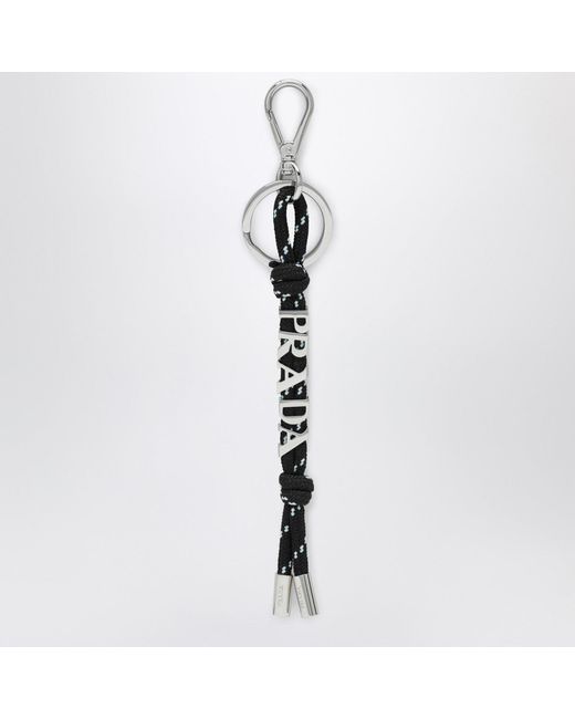 Prada Metallic Speedrock Key Holder for men